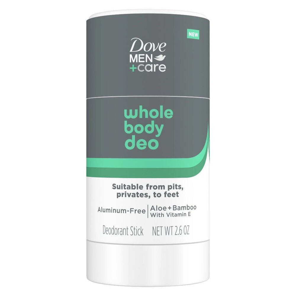 Dove Men Care, Whole Body Deo, Deodorant Stick, Aloe +Bamboo with Vitamin E, 2.6